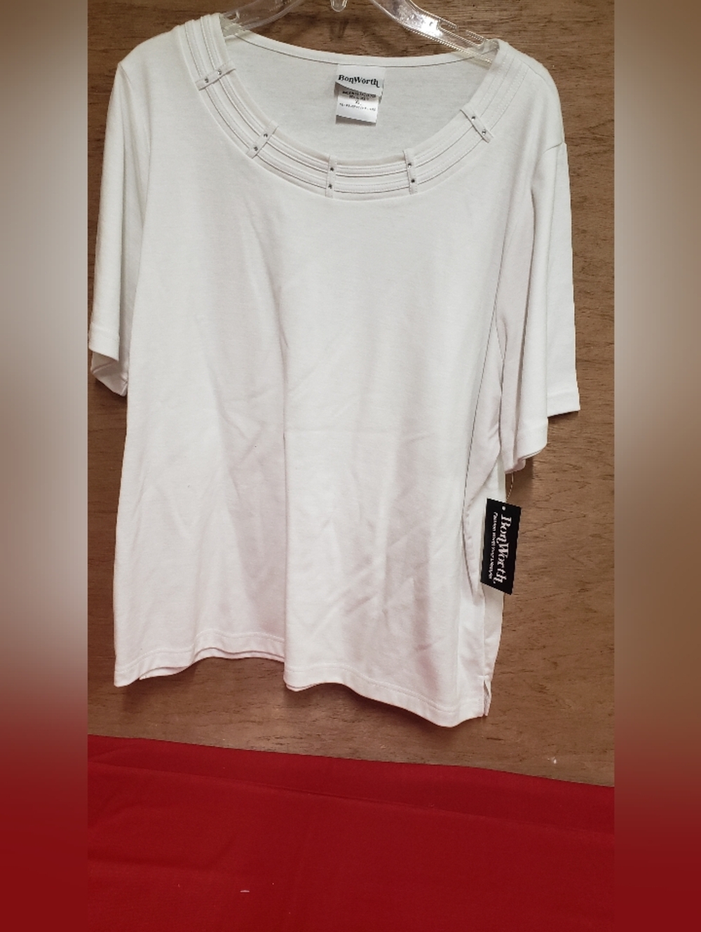 BonWorth Ladies Classic White Top XL NWT